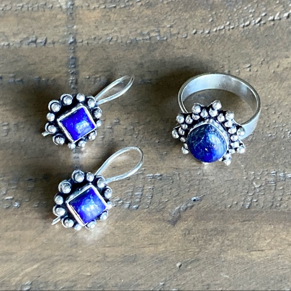 Lapis Lazuli Size 6.5 Handmade Silver Ring NEW Navy Blue Gemstone - Picture 12 of 13